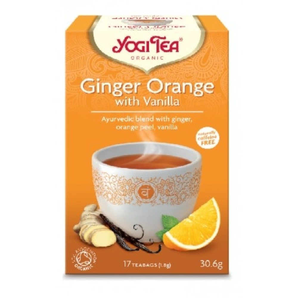 Herbata Yogi Tea Imbir - Pomarańcza - Wanilia (Organiczna).